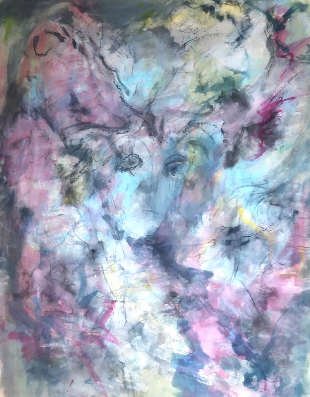 CS-Widderfrau'85x105cm, Mischtechnik auf Baumwolle, 2025.jpg